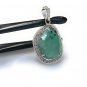 Emerald Diamond Pendant; NMay Birthstone Pendant Pave Diamond Pendant 1.25' x 0.75' Default Title