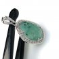 Emerald Diamond Pendant; NMay Birthstone Pendant Pave Diamond Pendant 1.25' x 0.75' Default Title