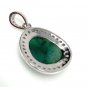 Emerald Diamond Pendant; NMay Birthstone Pendant Pave Diamond Pendant 1.25' x 0.75' Default Title