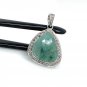 Emerald Diamond Pendant; NMay Birthstone Pendant Pave Diamond Pendant 1.25' x 0.80' Default Title