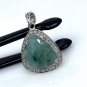 Emerald Diamond Pendant; NMay Birthstone Pendant Pave Diamond Pendant 1.25' x 0.80' Default Title