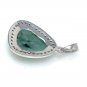 Emerald Diamond Pendant; NMay Birthstone Pendant Pave Diamond Pendant 1.25' x 0.80' Default Title
