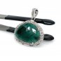 Emerald Diamond Pendant; NatuMay Birthstone Pendant Pave Diamond Pendant 1.25' x 1' Default Title