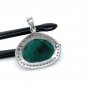 Emerald Diamond Pendant; NatuMay Birthstone Pendant Pave Diamond Pendant 1.25' x 1' Default Title