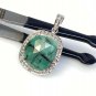 Emerald Diamond Pendant; NMay Birthstone Pendant Pave Diamond Pendant 1.30' x 0.85' Default Title