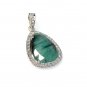 Emerald Diamond Pendant; NMay Birthstone Pendant Pave Diamond Pendant 1.40' x 0.75' Default Title