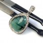 Emerald Diamond Pendant; NMay Birthstone Pendant Pave Diamond Pendant 1.40' x 0.75' Default Title