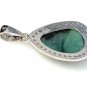 Emerald Diamond Pendant; NMay Birthstone Pendant Pave Diamond Pendant 1.40' x 0.75' Default Title