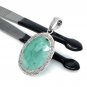 Emerald Diamond Pendant; NMay Birthstone Pendant Pave Diamond Pendant 1.40' x 0.80' Default Title