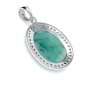 Emerald Diamond Pendant; NMay Birthstone Pendant Pave Diamond Pendant 1.40' x 0.80' Default Title