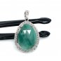Emerald Diamond Pendant; NMay Birthstone Pendant Pave Diamond Pendant 1.40' x 0.80' Default Title