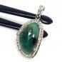 Emerald Diamond Pendant; NMay Birthstone Pendant Pave Diamond Pendant 1.45' x 0.75' Default Title