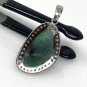 Emerald Diamond Pendant; NMay Birthstone Pendant Pave Diamond Pendant 1.45' x 0.75' Default Title