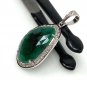 Emerald Diamond Pendant; NMay Birthstone Pendant Pave Diamond Pendant 1.50' x 0.80' Default Title