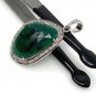 Emerald Diamond Pendant; NMay Birthstone Pendant Pave Diamond Pendant 1.50' x 0.80' Default Title
