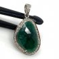 Emerald Diamond Pendant; NMay Birthstone Pendant Pave Diamond Pendant 1.50' x 0.80' Default Title