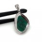 Emerald Diamond Pendant; NMay Birthstone Pendant Pave Diamond Pendant 1.50' x 0.80' Default Title