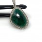 Emerald Diamond Pendant; NMay Birthstone Pendant Pave Diamond Pendant 1.50' x 0.80' Default Title