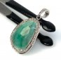 Emerald Diamond Pendant; NMay Birthstone Pendant Pave Diamond Pendant 1.75' x 0.80' Default Title