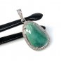 Emerald Diamond Pendant; NMay Birthstone Pendant Pave Diamond Pendant 1.75' x 0.80' Default Title