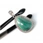 Emerald Diamond Pendant; NMay Birthstone Pendant Pave Diamond Pendant 1.75' x 0.80' Default Title