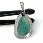 Emerald Diamond Pendant; NMay Birthstone Pendant Pave Diamond Pendant 1.75' x 0.80' Default Title