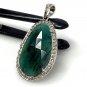Emerald Diamond Pendant; NMay Birthstone Pendant Pave Diamond Pendant 1.75' x 0.90' Default Title