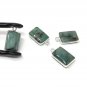 Emerald Gemstone Charms; Sterling Silver Charms; JewelrBracelet Charms 17X10mm 1 Pc Default Title