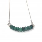 Emerald Necklace; GemstoneMay Birthstone Necklace Layering Necklace Healing Jewelry Default Title