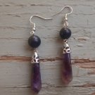 EMF 5G Shielding Amethyst Shungite Earrings Pendant Shungite