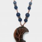 EMF 5G Shielding Neckalcce Crescent Moon Tigers Eye Shungite Hematite Black Tourmaline Tigers Eye