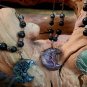 EMF 5G Shielding Neckalcce Crescent Moon Tigers Eye Shungite Hematite Black Tourmaline Tigers Eye