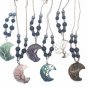 EMF 5G Shielding Neckalcce Crescent Moon Tigers Eye Shungite Hematite Black Tourmaline Tigers Eye
