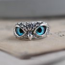 Emon Eye Owl Ring; Vintage Animal Open Statement Adjustable Finger Rings For Men Pink