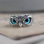 Emon Eye Owl Ring; Vintage Animal Open Statement Adjustable Finger Rings For Men Pink