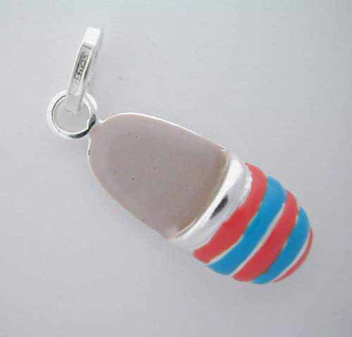 Enamel .925 Silver SLIPPER CHARM Charms 1796