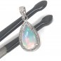 Ethiopian Opal PendaSterling Silver Opal Pendant Pave Diamond Jewelry Gifts for Her Default Title