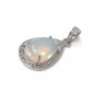 Ethiopian Opal PendaSterling Silver Opal Pendant Pave Diamond Jewelry Gifts for Her Default Title