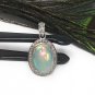 Ethiopian Opal PendaSterling Silver Opal Pendant Pave Diamond Jewelry Gifts for Her Default Title