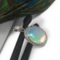 Ethiopian Opal PendaSterling Silver Opal Pendant Pave Diamond Jewelry Gifts for Her Default Title