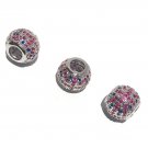 European Beads; Large Hole Bead; Jewelry Findings; MBig Hole Flag Bead 12x10mm 1 Pc Default Title