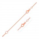 Extendable Cable Chain in 14k Rose Gold (1.2mm)