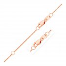 Extendable Gourmette Chain in 14k Rose Gold (0.9mm)