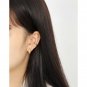 Fashion Black Round Epoxy 925 Sterling Silver Non-Pierced Earring(Single) Silver (Single)