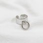 Fashion Can Loop 925 Sterling Silver Adjustable Ring Rhodium
