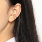 Fashion Double Layer Twisted 925 Sterling Silver Non-Pierced Earring(Single) Rhodium (Single)