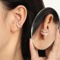 Fashion Double Layer Twisted 925 Sterling Silver Non-Pierced Earring(Single) Rhodium (Single)