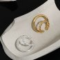 Fashion Double Layer Twisted 925 Sterling Silver Non-Pierced Earring(Single) Yellow Gold (Single)