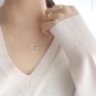 Fashion Double Loop Cross 925 Sterling Silver Necklace Rhodium
