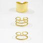 Fashion Double Triple Layers Wide 925 Sterling Silver Adjustable Ring #339 Wide Ring